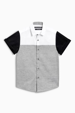 Grey/White Colourblock Shirt (3-16yrs)